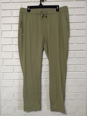 G Gradual Olive Green Travel Pants XXL Stretch Ankle Jogger NWOT